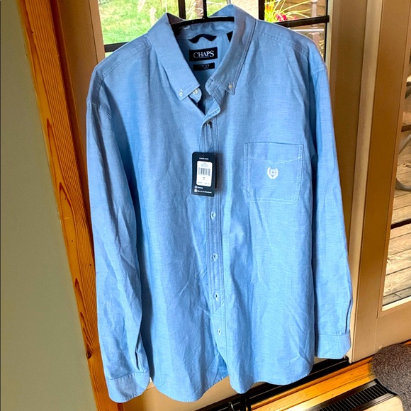 Chaps Other - Chaps Stretch Light Blue Long Slv Casual Button-Down Sz. XL Shirt NWT